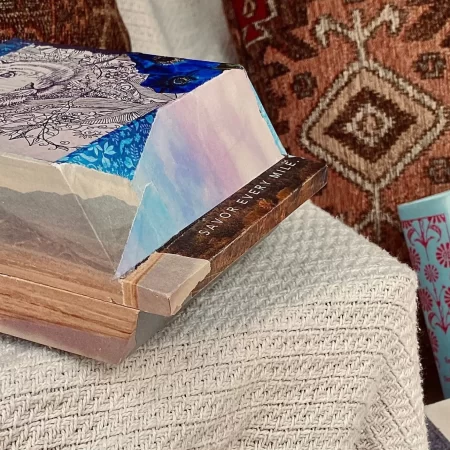 Vintage Upcycled Rolodex in Silver and Blue - Perfect for all your Travel Tales & Excellent Adventures